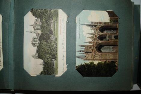 Two albums of postcards depicting churches.