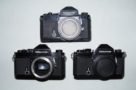 Two Nikon Nikkormat FT3 camera bodies