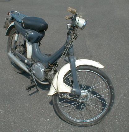 A 1969 Honda stepthrough moped