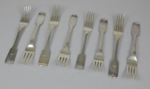 Various 19thC Fiddle pattern table forks