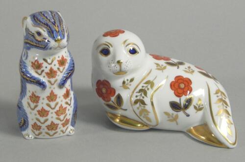 Two Royal Crown Derby porcelain figures