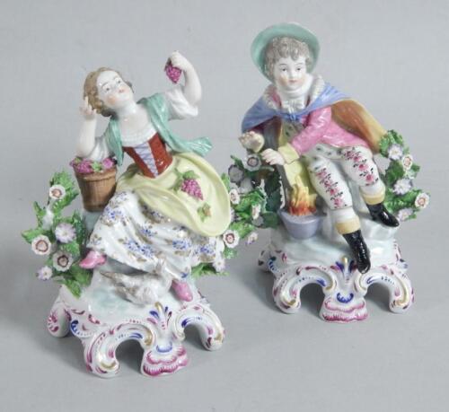 A pair of Continental porcelain figures