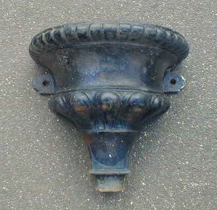 Six Victorian cast iron gutter hoppers