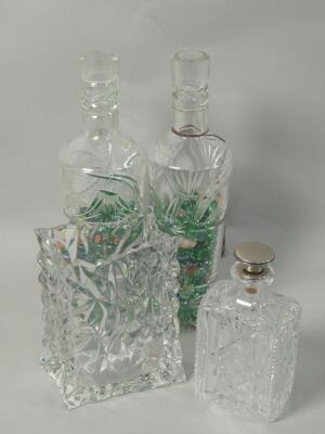 Various items of cut glass or crystal