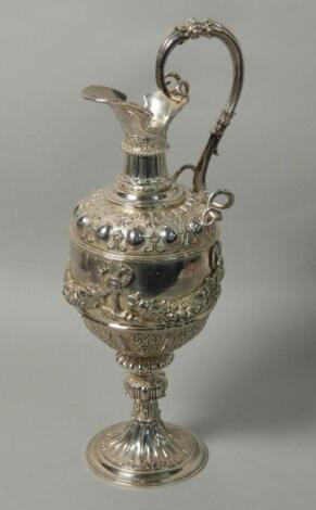 A Victorian Scottish silver claret jug