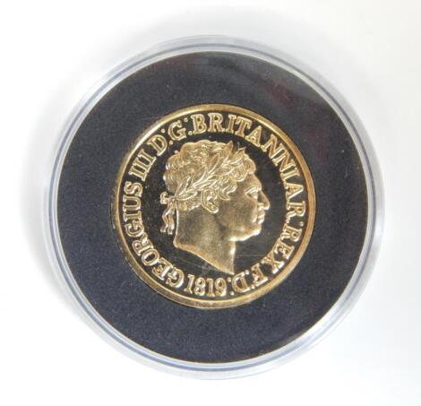 A George III gold restrike sovereign