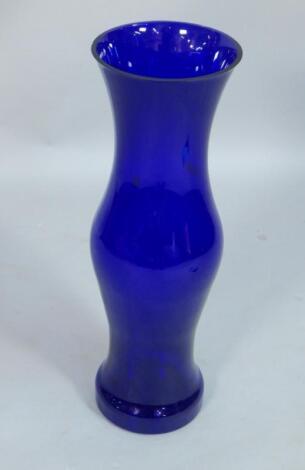 A large Bristol Blue glass vase