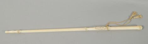 An early 20thC ivory baton