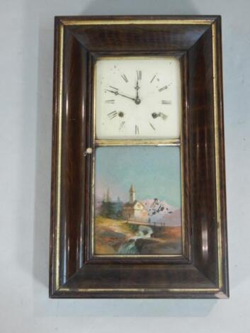 A 19thC American wall clock