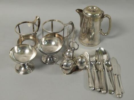 Various pieces of silver plate