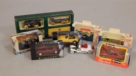 A large quantity of diecast vehicles