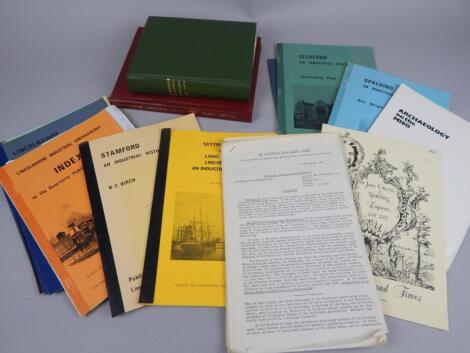A quantity of local publications relating to archeology in Lincolnshire