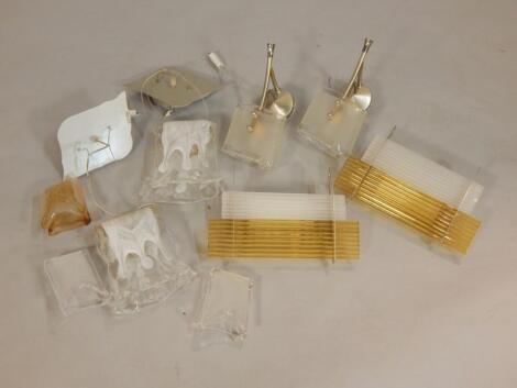 Various modern glass light fittings