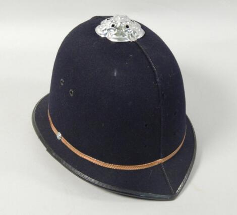 A police mans helmet