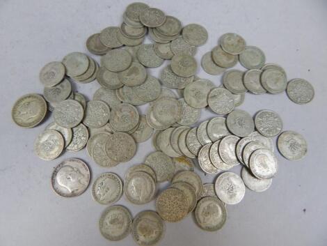 A quantity of silver six pences.