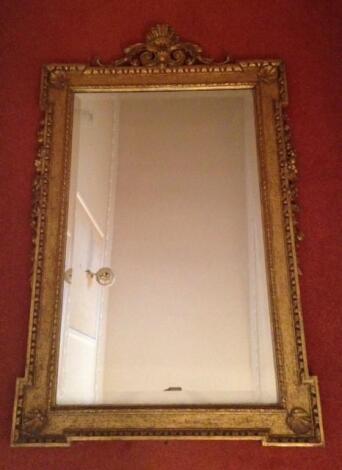 A pair of 19thC giltwood and gesso wall mirrors