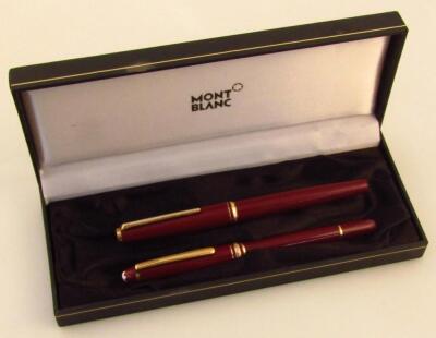 A 20thC Mont Blanc Meisterstuck cased pen set