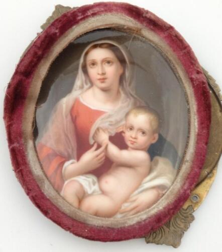 A late 19thC porcelain plaque