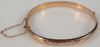 A 9ct gold hollow bangle