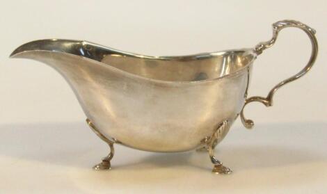 An Elizabeth II silver sauce boat