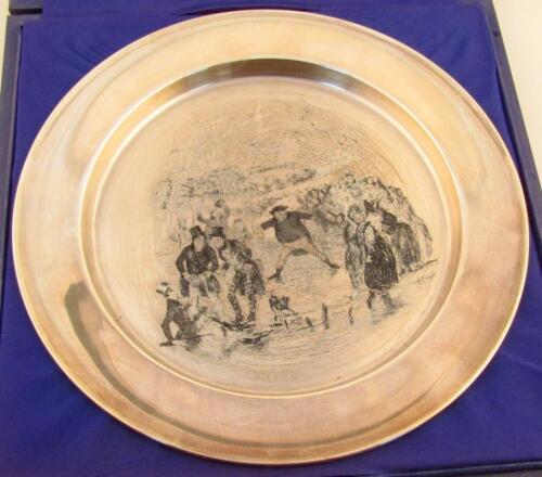 An Elizabeth II silver Mr Pickwick plate