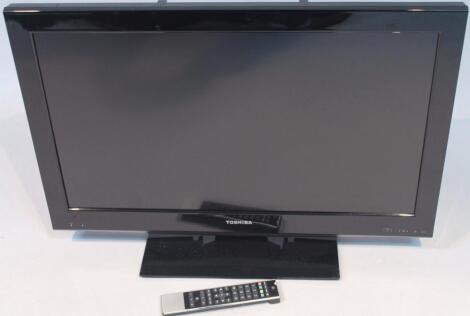 A Toshiba 32" colour flat screen TV