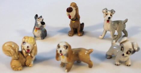 Various Wade Lady and the Tramp Whimsies figures