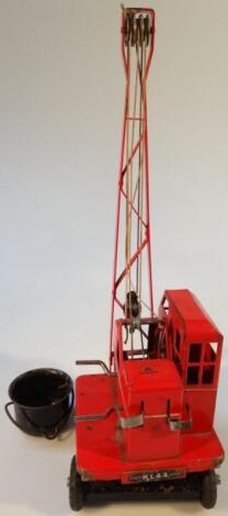 A 1950's LA Ross tin plated crane