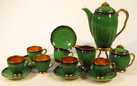 A mid-20thC Carltonware hand painted part coffee service