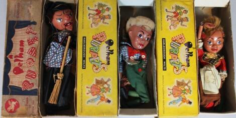 Three various 20thC Pelham puppets