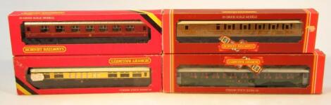 Various Hornby OO-gauge railway carriages