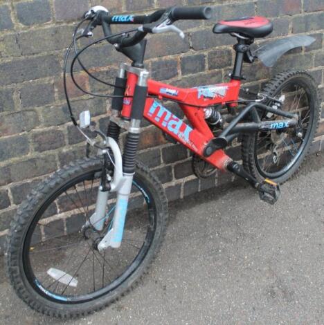 A Mega Max child's mountain bike