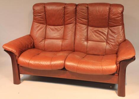 A modern Stressless Ekornes two seater settee