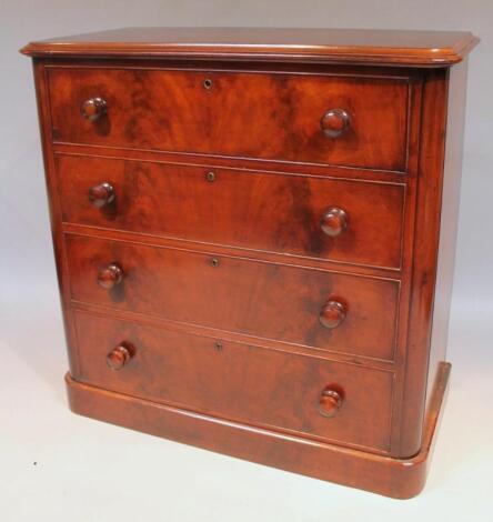 An unusual Victorian mahogany chest of drawers