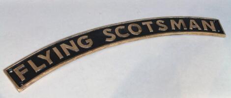 *A flying scotsman sign.