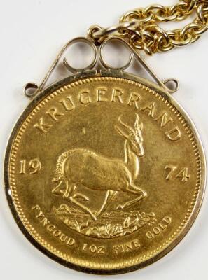 A 1974 gold Krugerrand