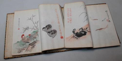 A collection of Japanese wood block prints
