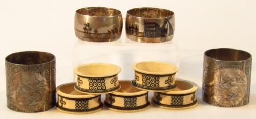 Various Chinese napkin rings