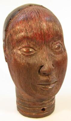 A Benin tribal terracotta head