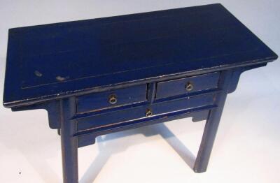 A 20thC hardwood India Jane console table - 2