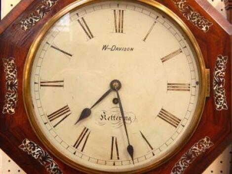 A mid 19thC rosewood cased small clock