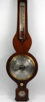 A mid 19thC mahogany wall barometer