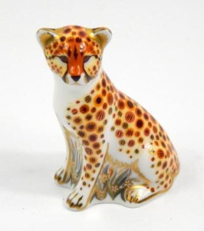 A Royal Crown Derby porcelain paperweight