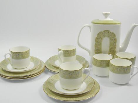 A Royal Doulton Sonnet pattern part coffee service