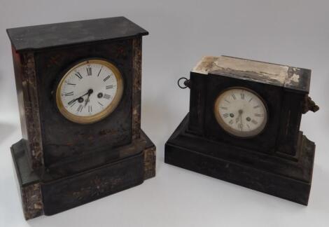 A Victorian eight day mantel clock