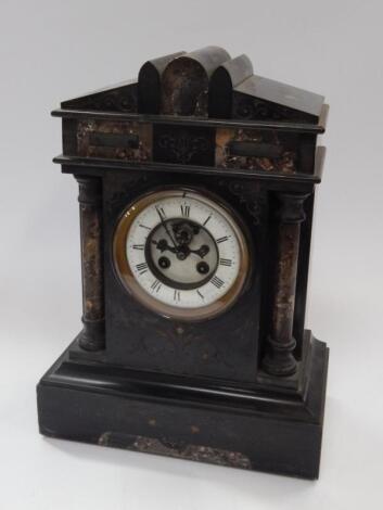 A Victorian eight day mantel clock