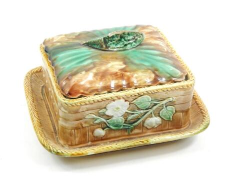 A 19thC majolica sardine dish