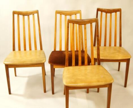 A set of four 1970s teak G-Plan dining chairs