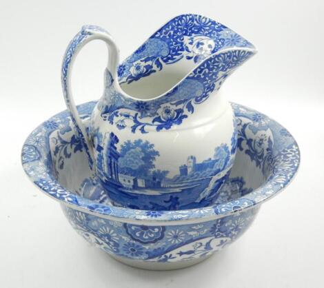 A modern Copeland Spode's Italian pottery jug and bowl