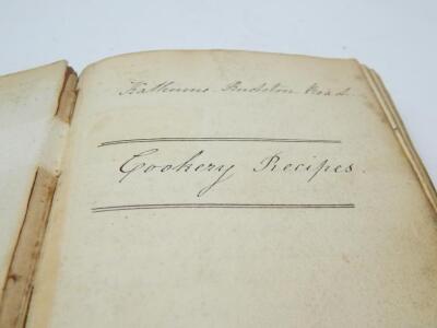 Cookery.- A ms. receipt book c.80pp cursive script bound in a soft leather book - 4